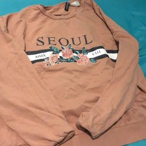 divided h&m seoul shirt. bought large for non crop